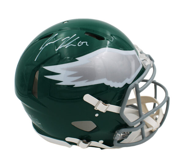 Jason Kelce Signed Philadelphia Eagles Speed Authentic Throwback Green NFL Helmet