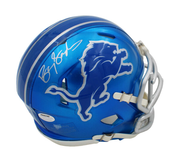 Barry Sanders Signed Detroit Lions Speed Flash NFL Mini Helmet