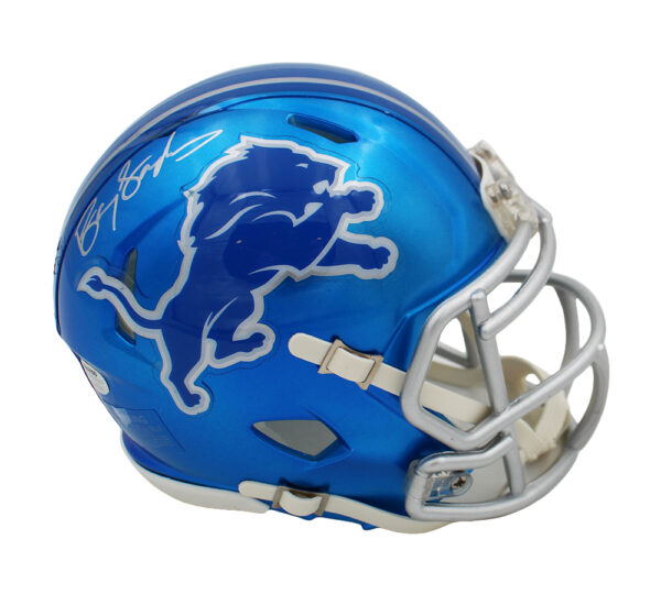 Barry Sanders Signed Detroit Lions Speed Flash NFL Mini Helmet - Image 2
