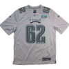 Jason Kelce Signed Philadelphia Eagles Nike Gray Atmosphere Jersey with Super Bowl Patch - Image 3