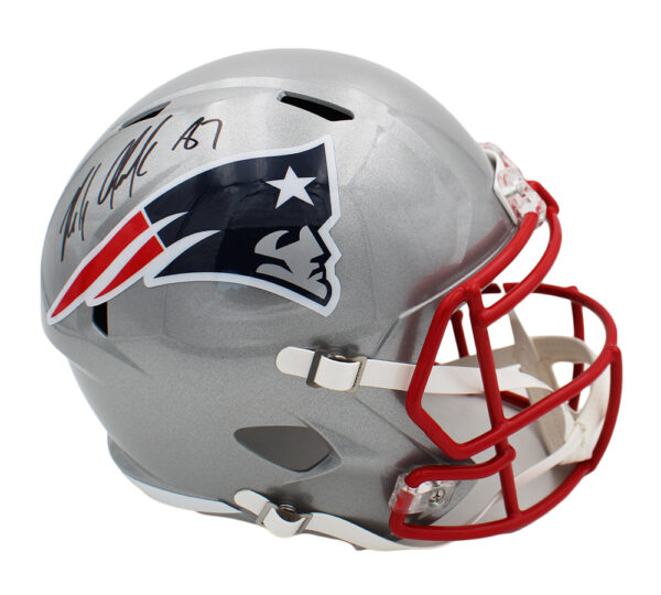 Rob Gronkowski Signed New England Patriots Speed Full Size NFL Helmet - Image 2