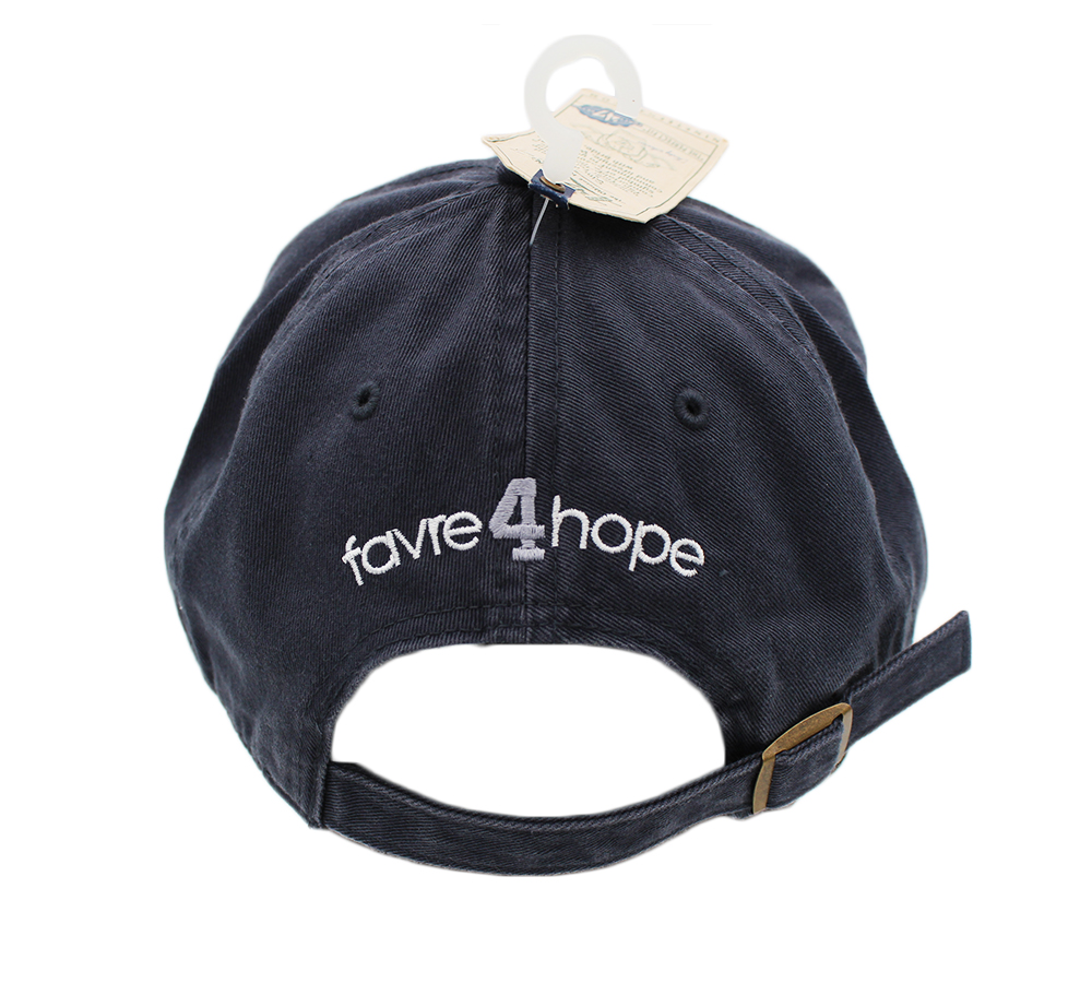 Official Favre 4 Hope Navy Blue Adjustable Hat - One Size Fits All - Image 2