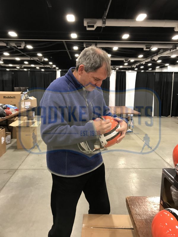 Bernie Kosar Signed Cleveland Browns NFL Throwback Authentic Helmet - Image 2