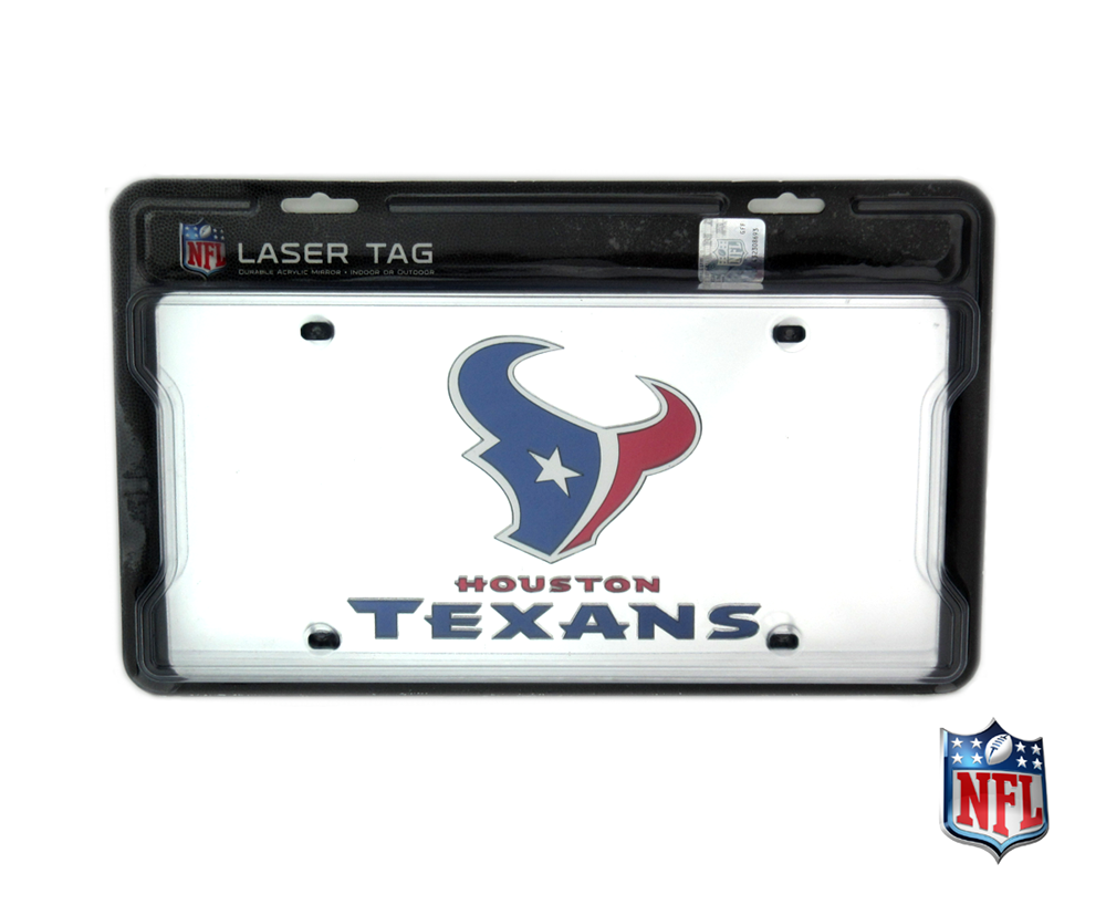 Houston Texans Officially Licensed NFL Mirror Laser Tag License Plate-0
