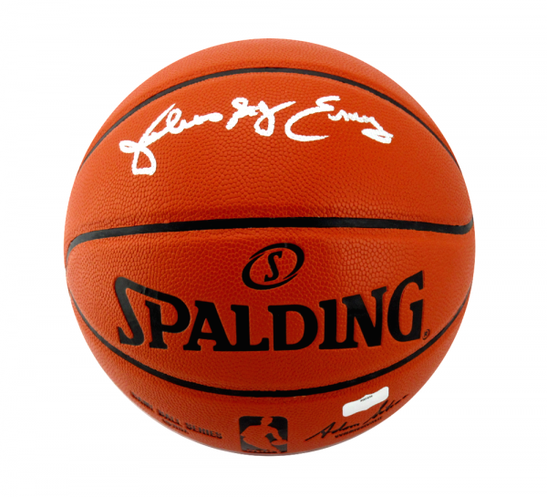 Julius Erving Signed Spalding Full Size Replica NBA Basketball with "Dr J" Inscription-0