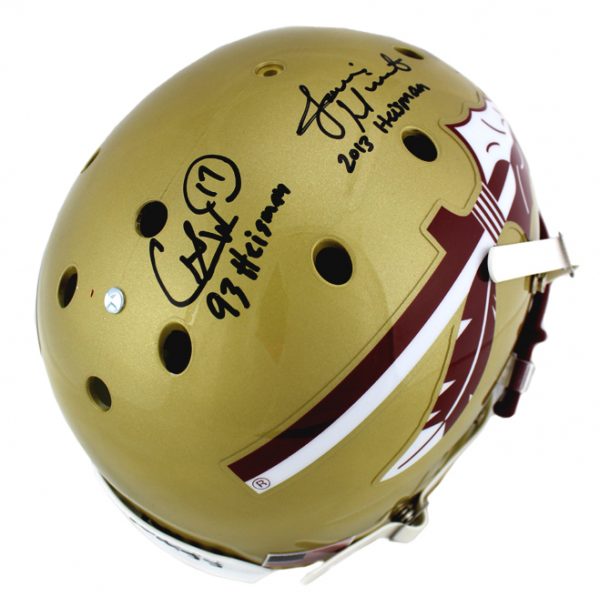 Charlie Ward, Chris Weinke & Jameis Winston Signed Florida State Seminoles Full Size Helmet "Heisman Years"-30835