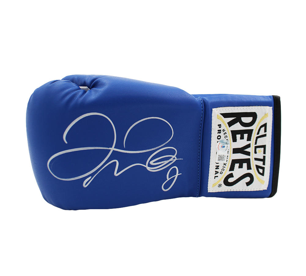 Floyd Mayweather Signed Cleto Reyes Blue Boxing Glove Radtke Sports