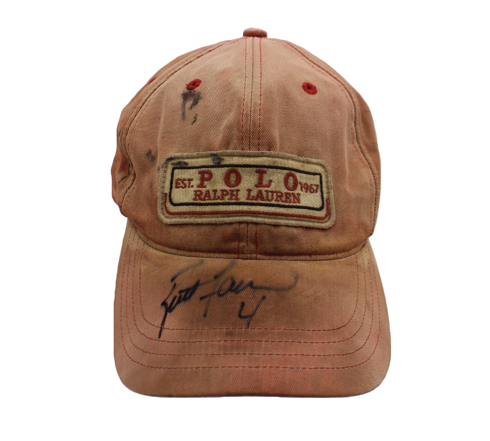 Brett Favre Signed Worn Brown Polo Hat