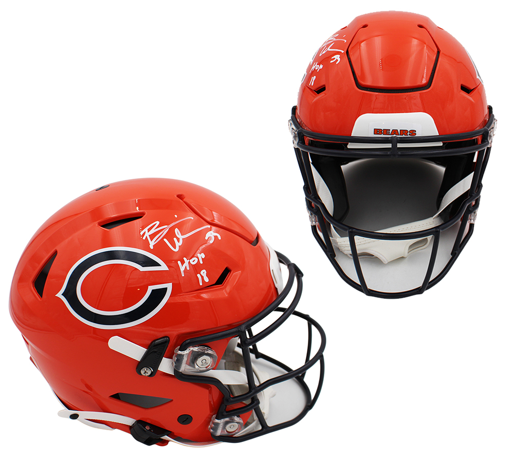 Brian Urlacher Signed Chicago Bears Speed Flex Authentic Alternate NFL Helmet with "HOF 18" Inscription