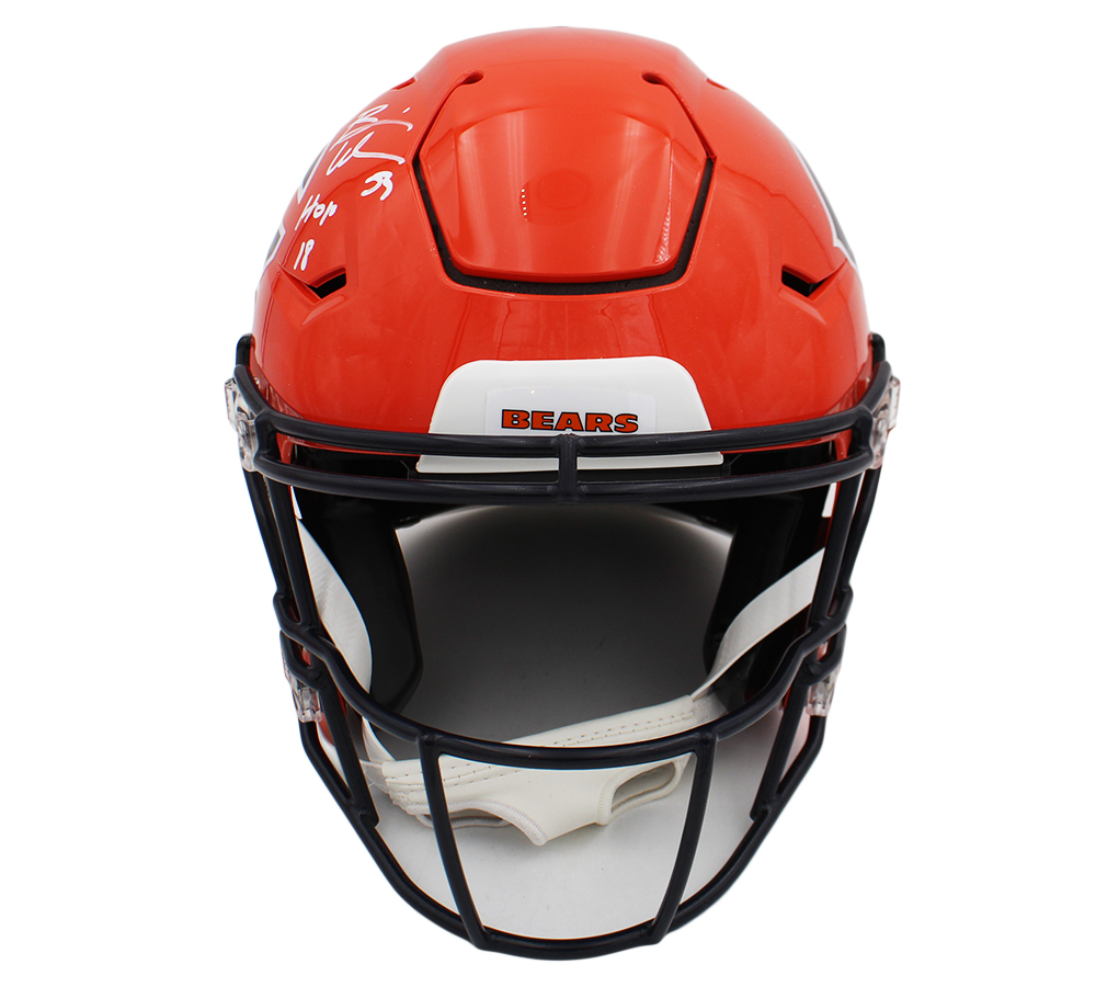 Brian Urlacher Signed Chicago Bears Speed Flex Authentic Alternate NFL Helmet with "HOF 18" Inscription - Image 3