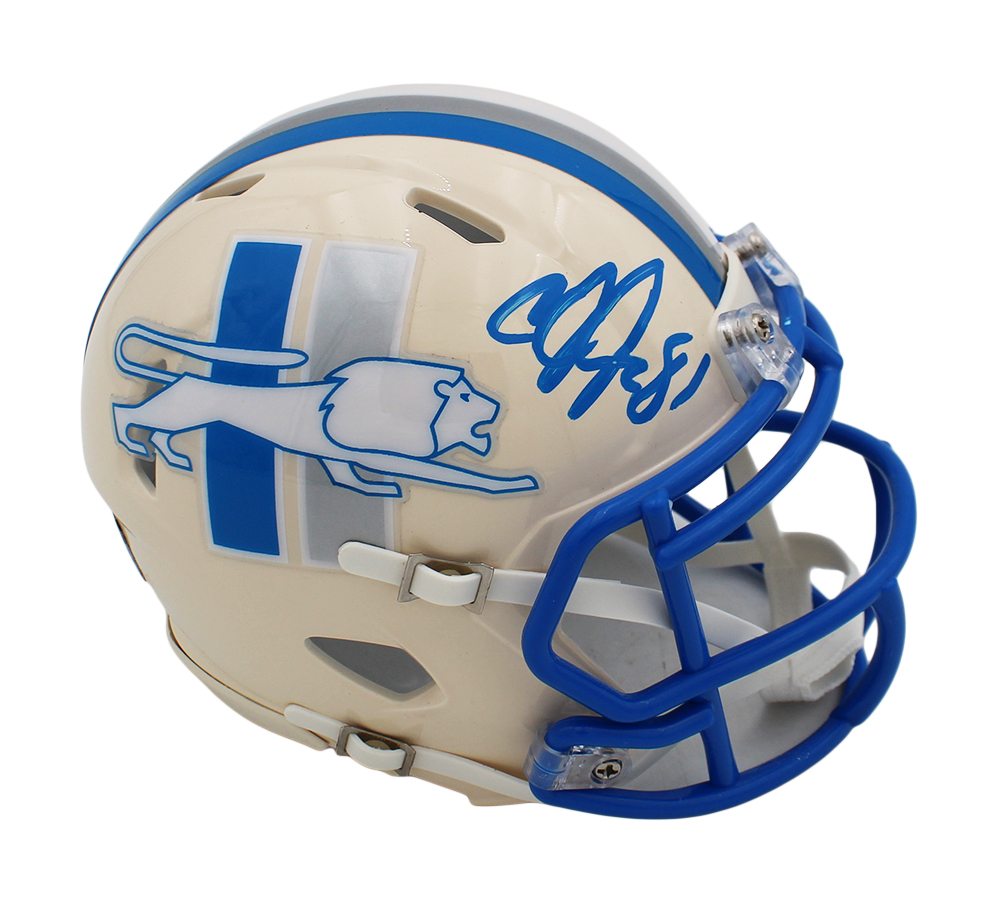 Calvin Johnson Signed Detroit Lions Speed Retro NFL Mini Helmet