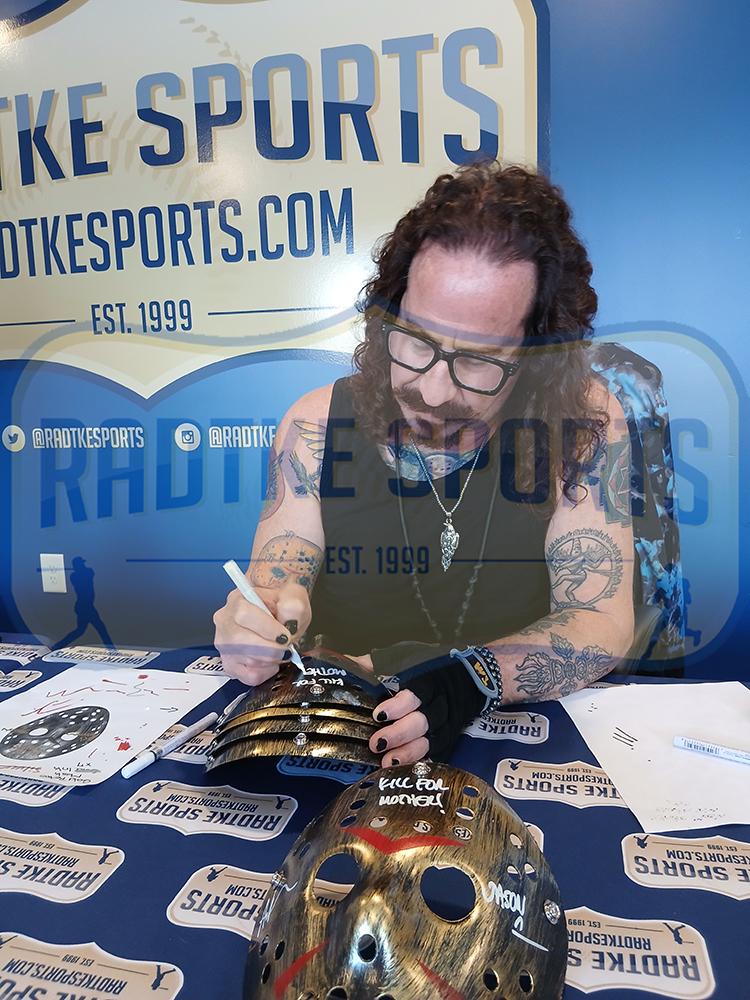 Ari Lehman Signed Friday the 13th Gold Costume Mask with "Jason 1 & Kill For Mother" Inscription - Image 4