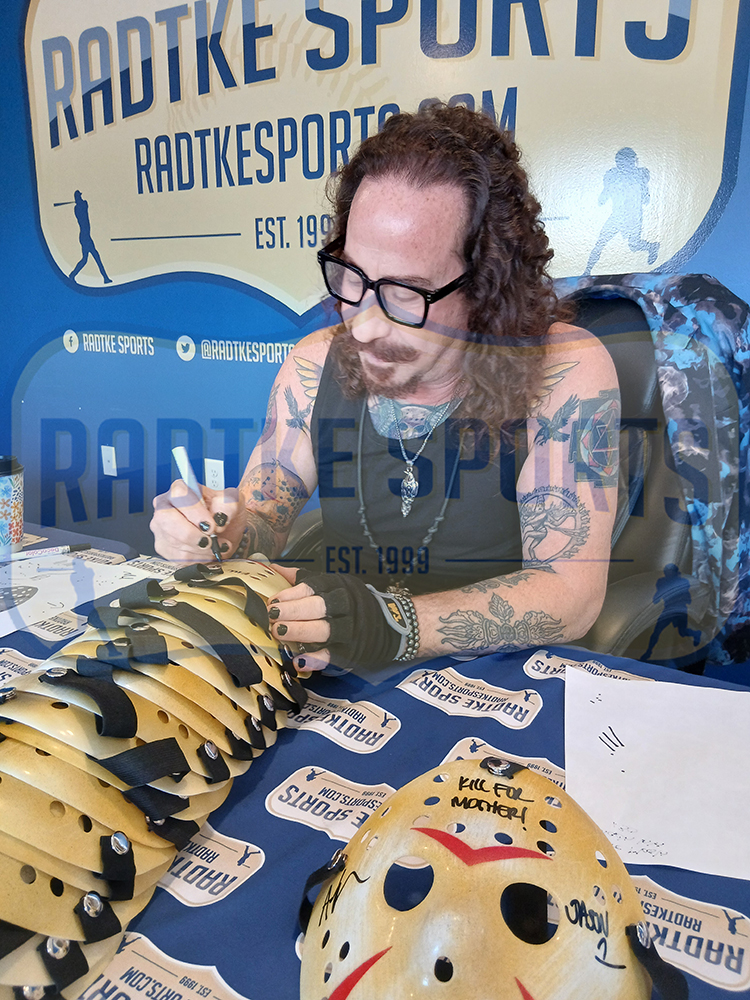 Ari Lehman Signed Friday the 13th Yellow Costume Mask with "Jason 1 & Kill For Mother" Inscription - Image 4