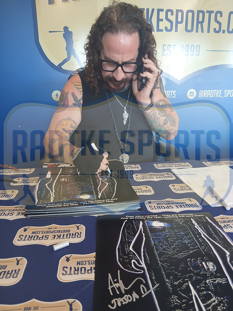 Ari Lehman Signed Friday the 13th Unframed 8x10 Silhouette Photo with "Jason 1" Inscription - Image 3