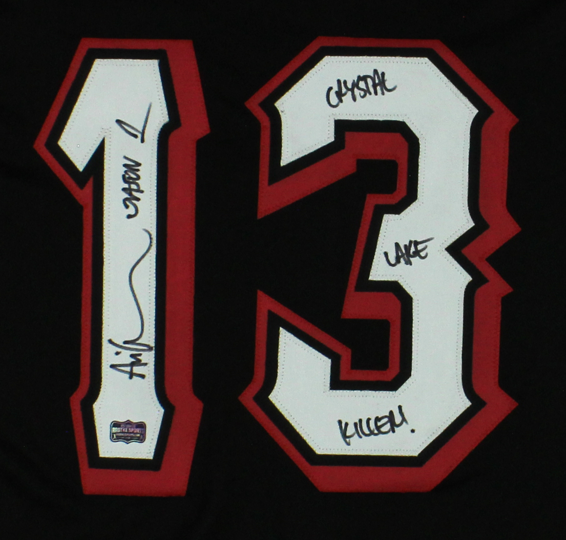 Ari Lehman Signed Friday the 13th Custom Black Jersey with "Jason 1 & Crystal Lake Killer" Inscription - Image 2