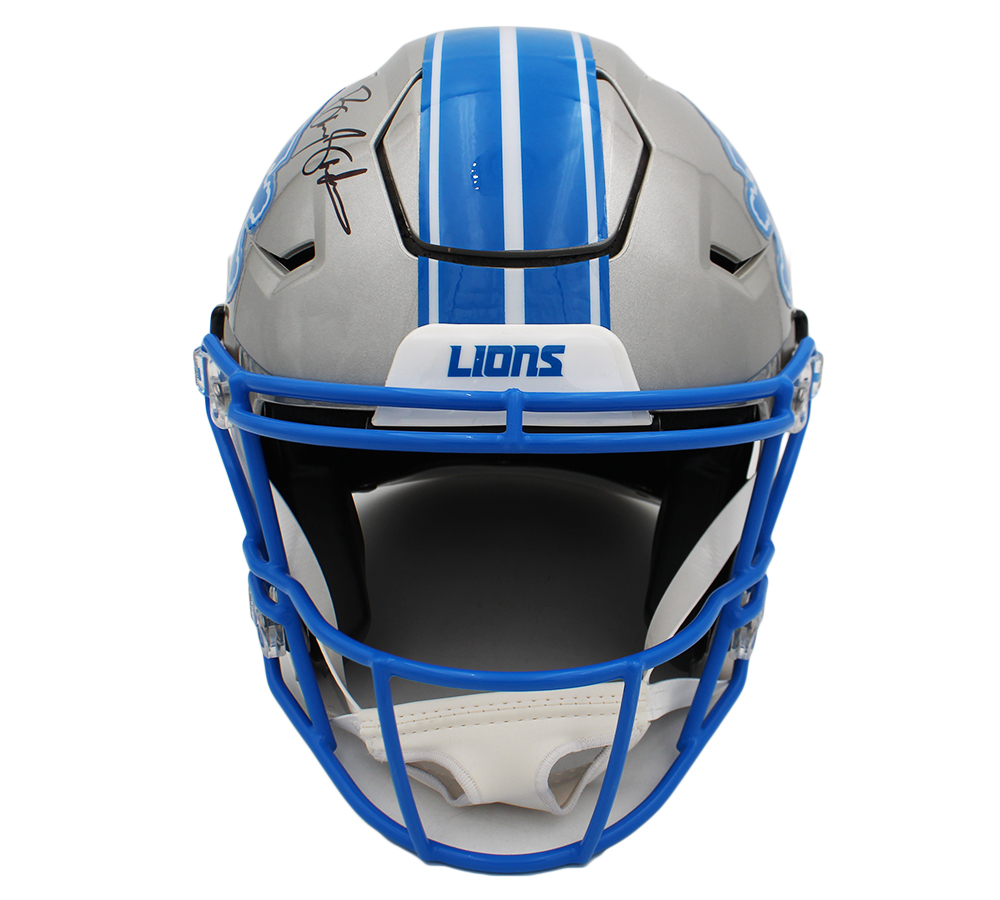 Barry Sanders Signed Detroit Lions Speed Flex Authentic NFL Helmet - Image 3