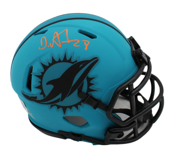 De'Von Achane Signed Miami Dolphins Speed Rave NFL Mini Helmet