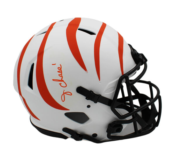 Ja'Marr Chase Signed Cincinnati Bengals Speed Authentic Lunar NFL Helmet
