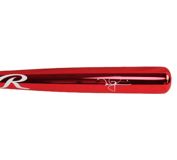 Mark McGwire Signed St. Louis Cardinals Rawlings Red Chrome MLB Bat - Image 2