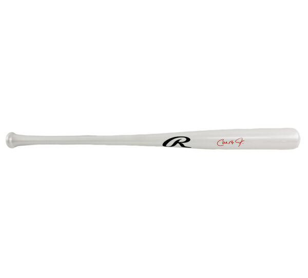 Cal Ripken Jr. Signed Baltimore Orioles Rawlings White Chrome MLB Bat - Image 2