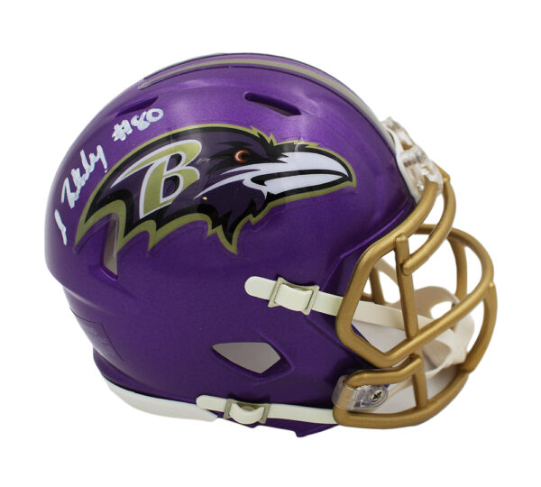 Isaiah Likely Signed Baltimore Ravens Speed Flash NFL Mini Helmet - Image 2