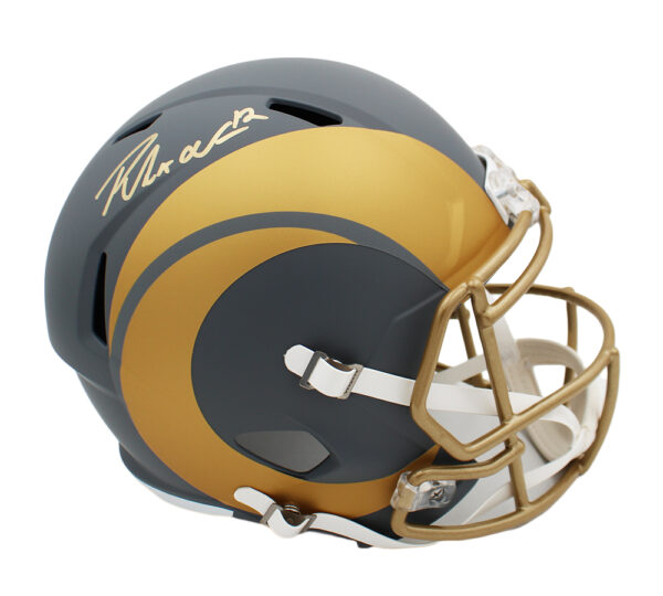 Puka Nacua Signed Los Angeles Ram Speed Full Size Slate NFL Helmet - Image 2