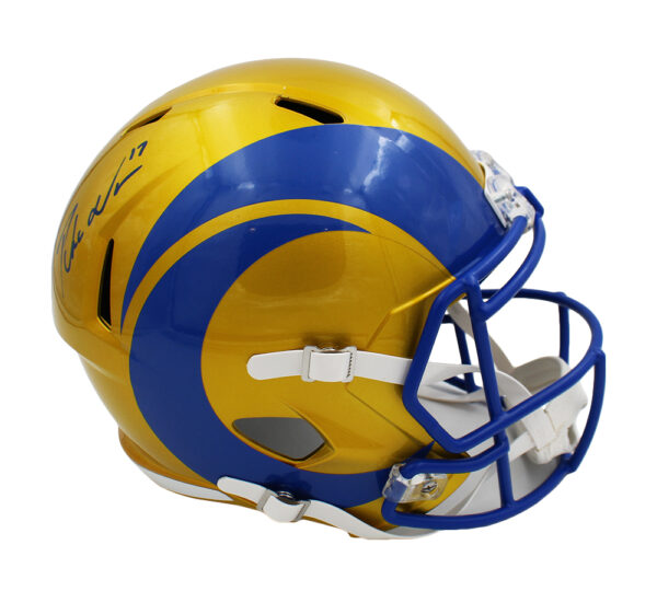 Puka Nacua Signed Los Angeles Ram Speed Full Size Flash NFL Helmet - Image 2