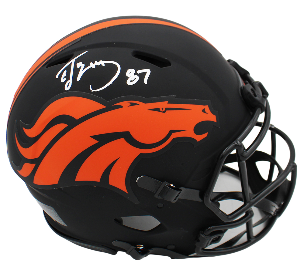 Ed McCaffrey Signed Denver Broncos Speed Authentic Eclipse NFL Helmet