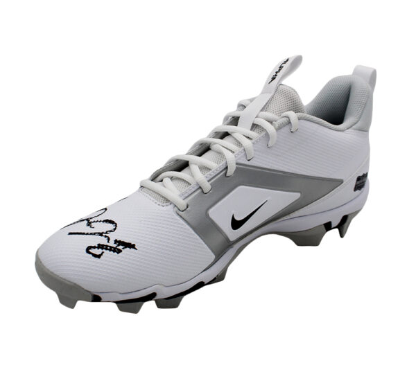 Josh Jacobs Signed Green Bay Packers Nike Alpha Menace 4 Shark White Cleat - Image 3