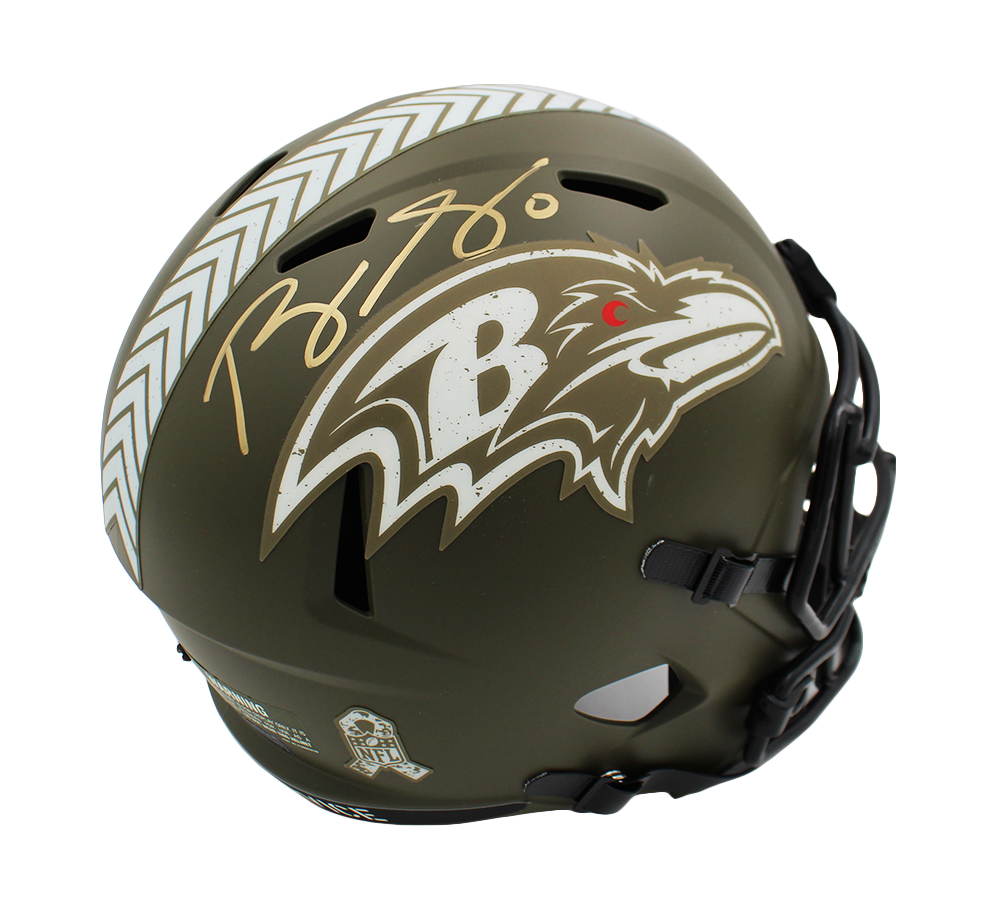roquan smith helmet Signed Baltimore Ravens Speed Authentic Slate This helmet has been personally hand Roquan Smith Autographed Chicago Bears