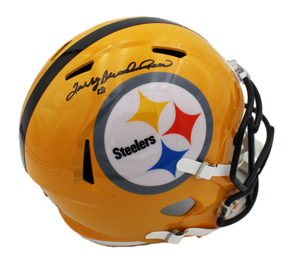 Terry Bradshaw Signed Pittsburgh Steelers Speed Full Size Alternate Yellow NFL Helmet