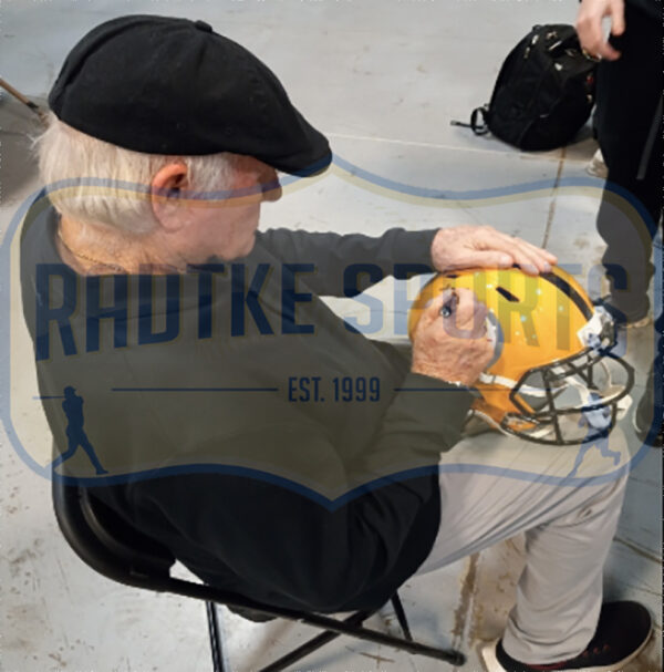 Terry Bradshaw Signed Pittsburgh Steelers Speed Authentic Salute To Service 3 NFL Helmet - Image 3