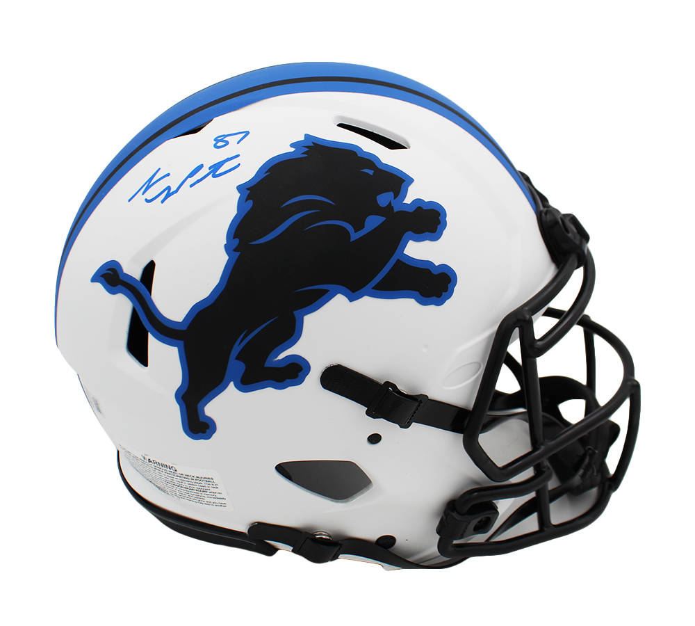 Sam Laporta Signed Detroit Lions Speed Authentic Lunar NFL Helmet