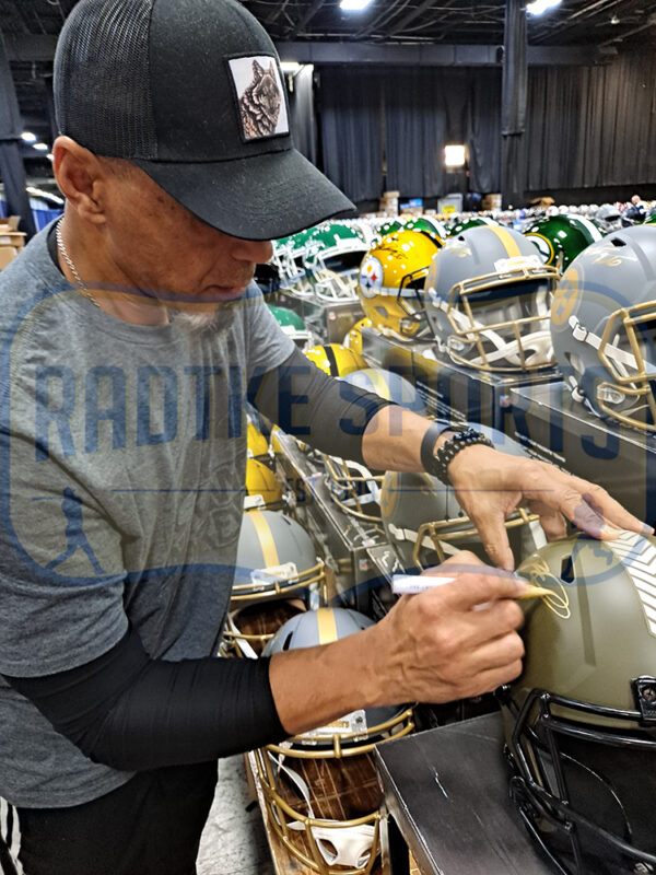 Rod Woodson Signed Pittsburgh Steelers Speed Full Size Salute to Service NFL Helmet - Image 2