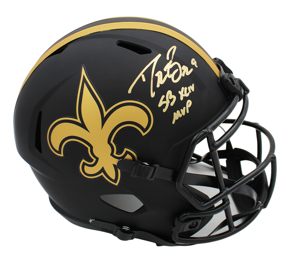 Drew Brees Signed New Orleans Saints Speed Full Size Eclipse NFL Helmet with "SB XLIV MVP" Inscription