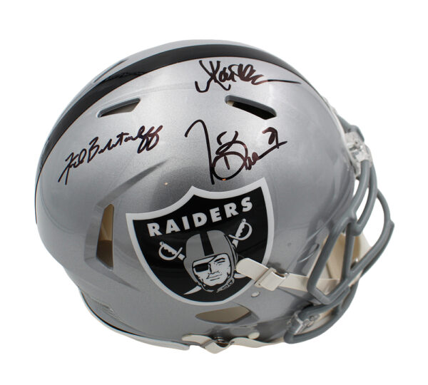 Fred Biletnikoff, Marcus Allen and Tim Brown Signed Oakland Raiders Speed Authentic NFL Helmet