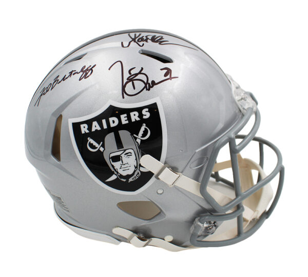 Fred Biletnikoff, Marcus Allen and Tim Brown Signed Oakland Raiders Speed Authentic NFL Helmet - Image 2