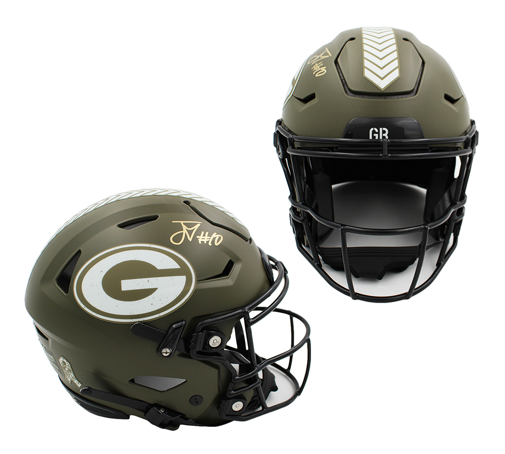 Jordan Love Signed Green Bay Packers Speed Flex Authentic Salute
