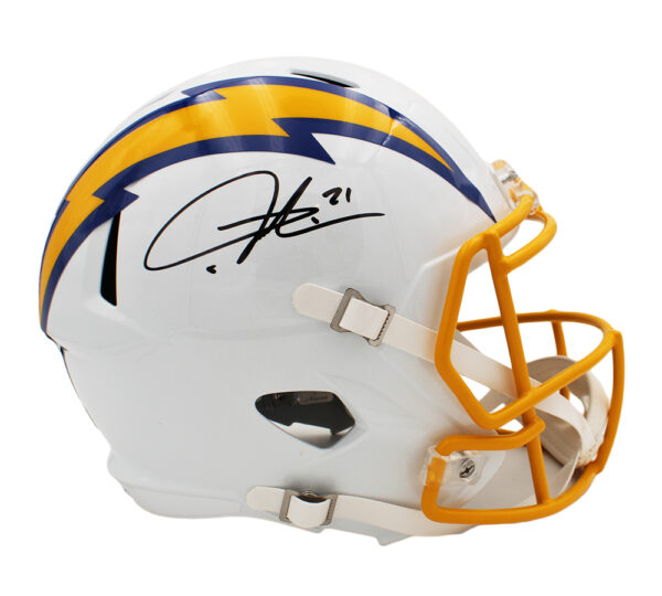 LaDainian Tomlinson Signed Los Angeles Chargers Speed Full Size Alternative Color Rush Royal NFL Helmet