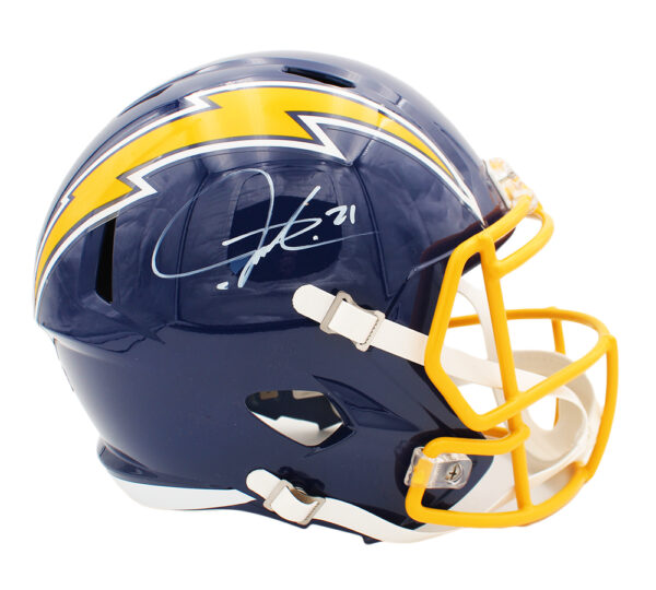 LaDainian Tomlinson Signed Los Angeles Chargers Speed Full Size Throwback 1974-87 Blue NFL Helmet