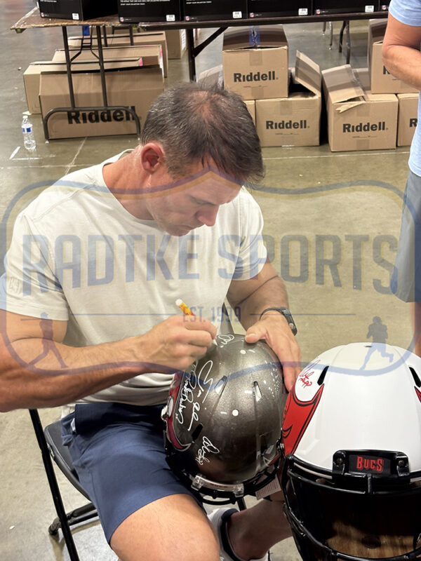 Warren Sapp, Ronde Barber, Mike Alstott Signed Tampa Bay Buccaneers Speed Flex Authentic NFL Helmet - Image 7