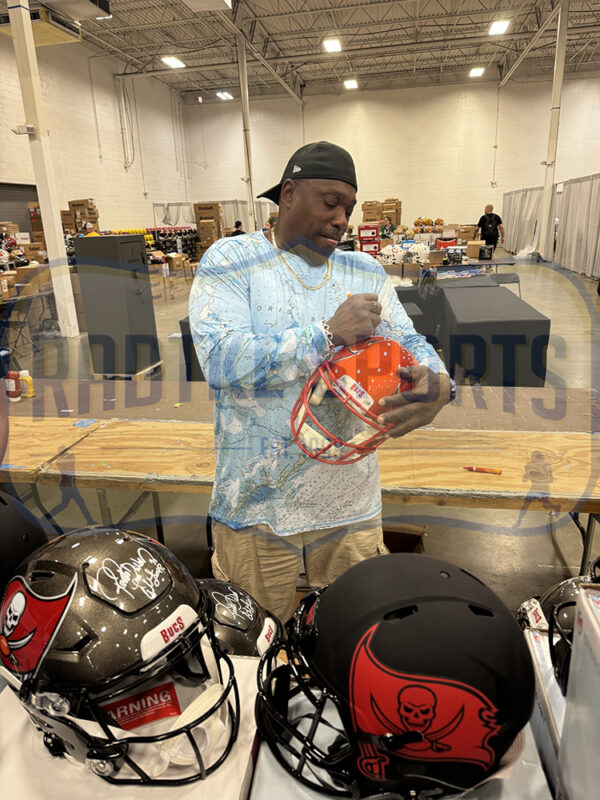 Warren Sapp, Ronde Barber, Mike Alstott Signed Tampa Bay Buccaneers Speed Flex Authentic NFL Helmet - Image 5