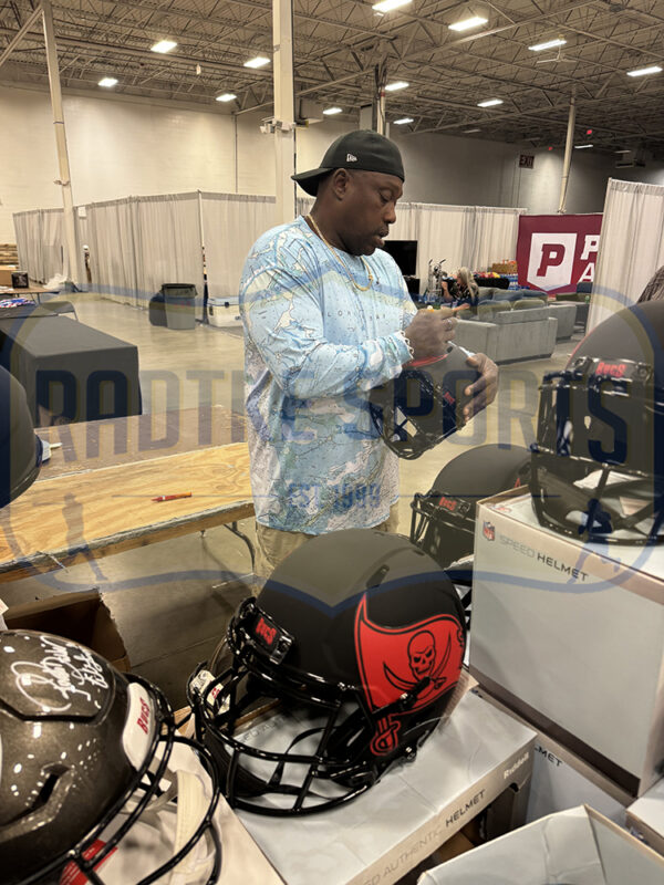 Warren Sapp Signed Tampa Bay Buccaneers Speed Authentic Eclipse NFL Helmet - Image 2