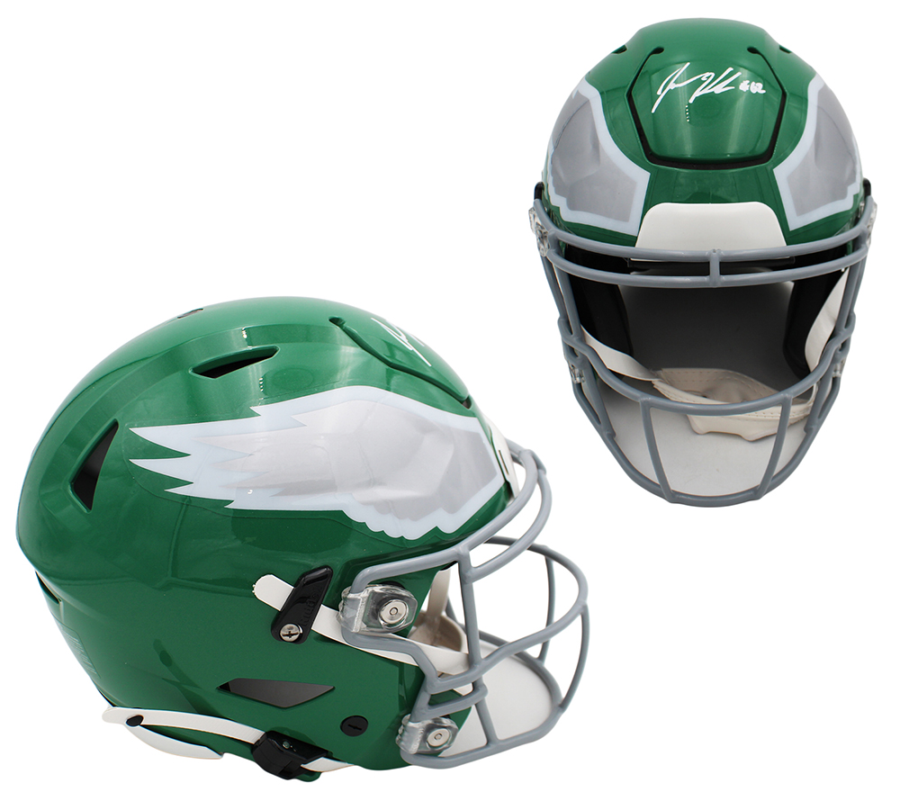 Jason Kelce Signed Philadelphia Eagles Speed Flex Authentic Kelly Green NFL Helmet