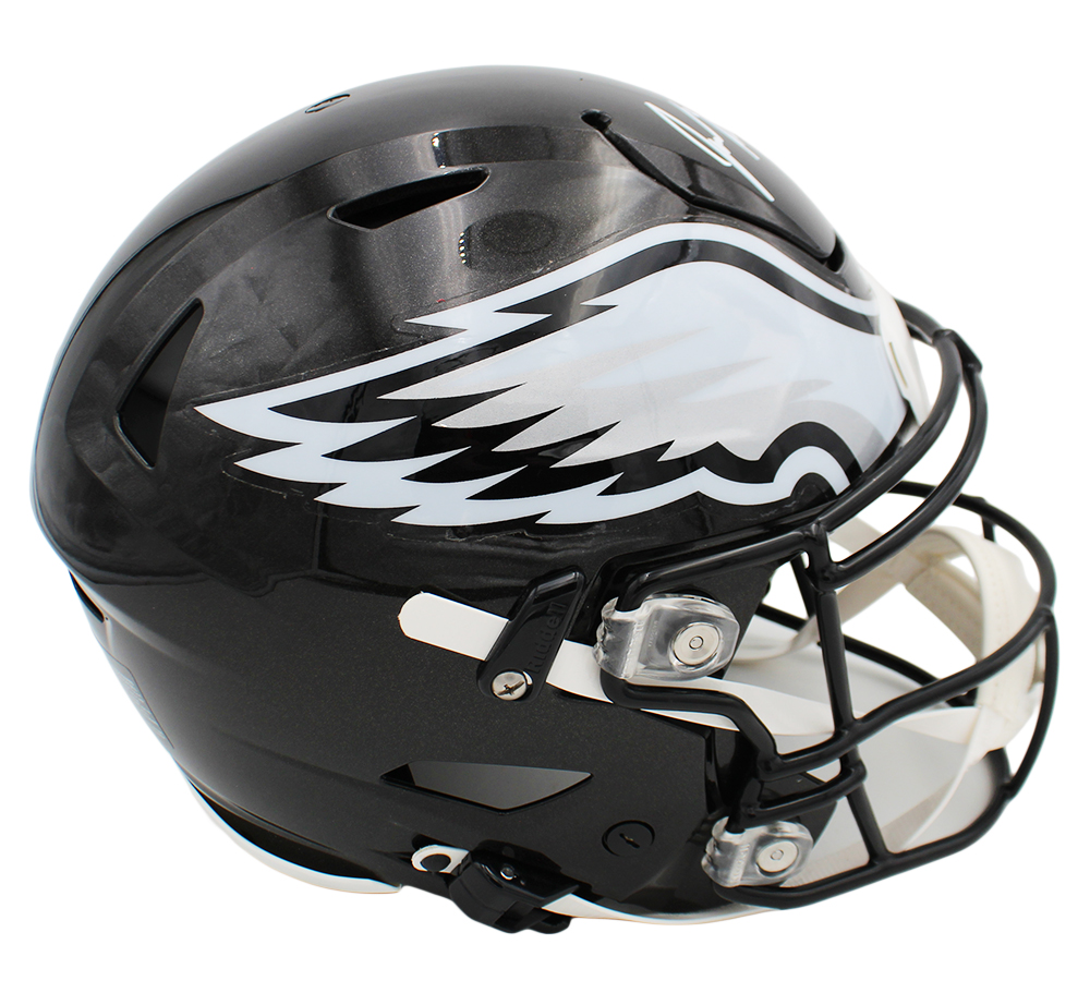 Jason Kelce Signed Philadelphia Eagles Speed Flex Authentic Alternate 2022 Black NFL Helmet - Image 3