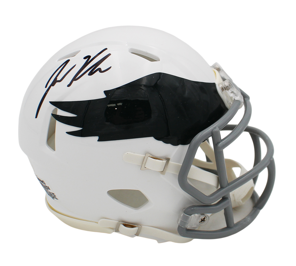 Jason Kelce Signed Philadelphia Eagles Speed Throwback 1969-73 NFL Mini Helmet - Image 2