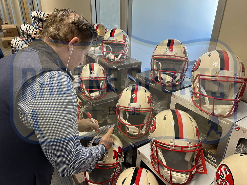 Steve Young Signed San Francisco 49ers Speed Full Size Retro NFL Helmet - Image 4