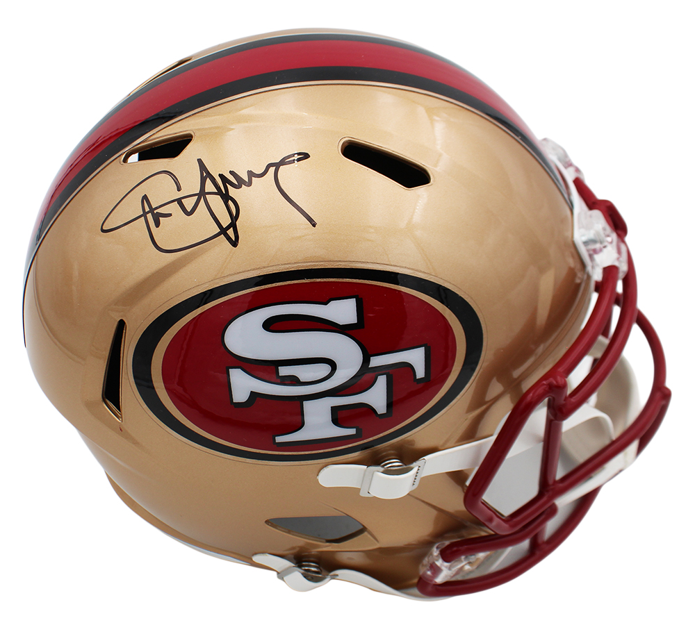 Steve Young Signed San Francisco 49ers Speed Full Size 1996-08 Red Facemask NFL Helmet