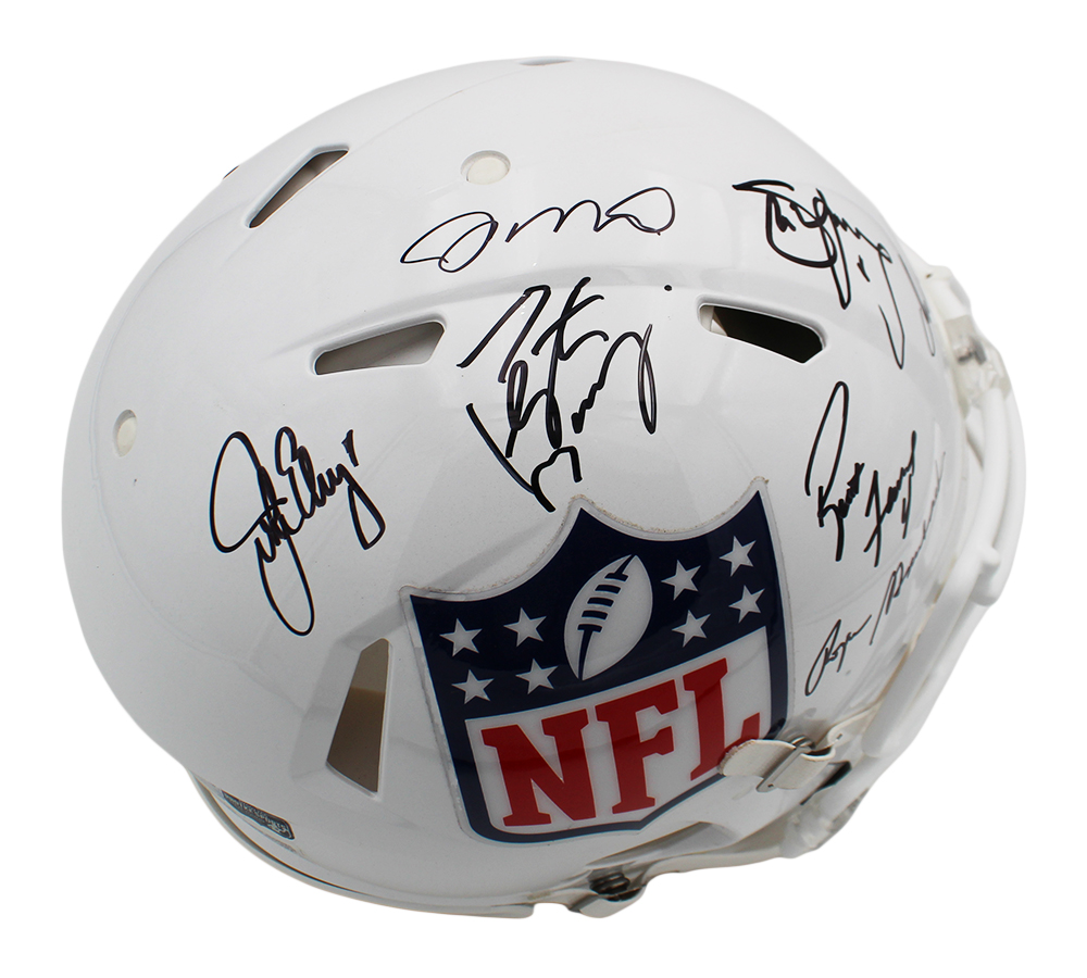 Hall of Fame Quarterbacks Multi-Signed Speed Authentic NFL Shield Helmet with 7 Signatures including Steve Young, Joe Montana, Brett Favre - Image 3