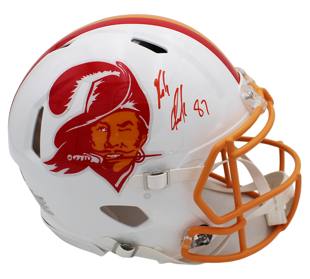 Rob Gronkowski Signed Tampa Bay Buccaneers Speed Authentic Throwback White NFL Helmet